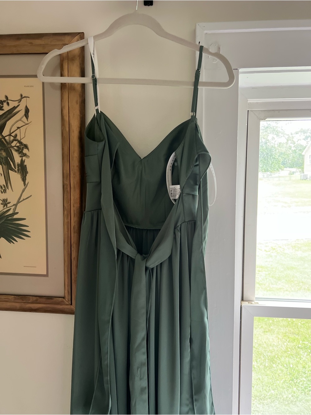 Azazie Sage Green Backless Bow Maxi Dress - Picture 6 of 6